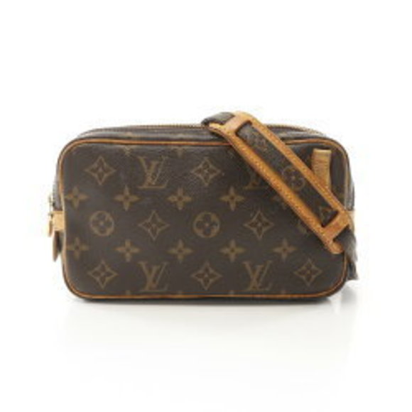 Louis Vuitton Marly Bandouliere Shoulder Bag Leather Monogram Brown - Picture 1 of 8